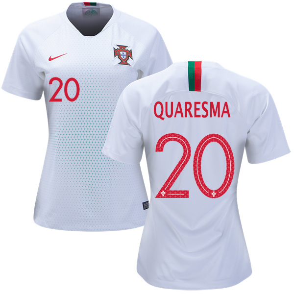 Women's Portugal #20 Quaresma Away Soccer Country Jersey - Click Image to Close